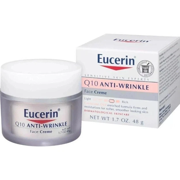 Eucerin Q10 Anti-Wrinkle Face Cream Unscented Sensitive Skin 1.7oz - Image 1 of 4