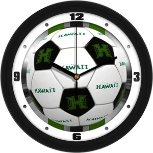 Hawaii Warriors Soccer 11.5" Wall Clock with Silent Sweep - Picture 1 of 1