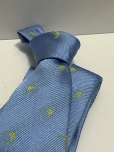Peter Blair 100% Silk Tie Blue Billfish Repp 59” X 3.5” Made In USA - Picture 1 of 5
