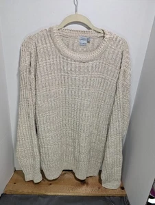 Vintage Tony Lambert Design Group Herren Biege Strick Rundhalsausschnitt Pullover Hergestellt in USA - M - Bild 1 von 4