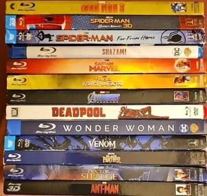 Marvel (13 Blu-ray Lot) Captain Marvel, Thor, Spiderman, Avengers FREE SHIPPING! - Picture 1 of 2