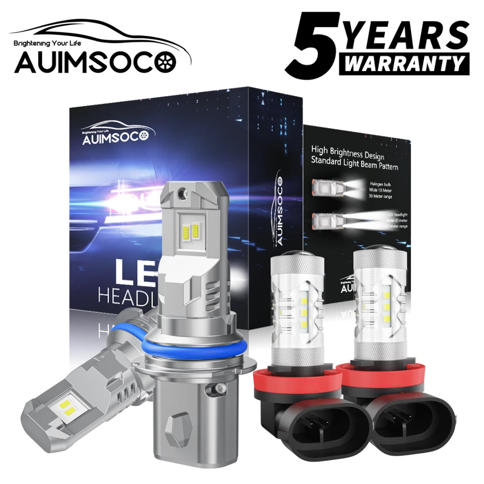 Combo de faros LED 9007 haz alto/bajo + luz antiniebla H11 para Nissan Xterra 2005-2015 Foto 1 de 4