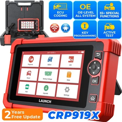 Launch X431 CRP919X Strumento Diagnostico OBD2 TUTTO sistema ECU Codifica Chiave - Image 1 of 4
