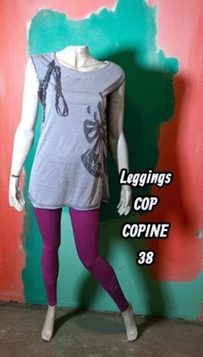 Valeur 39 € Cop Copine Taille 38 Leggings fuschia sans couture Machado - Photo 1/4