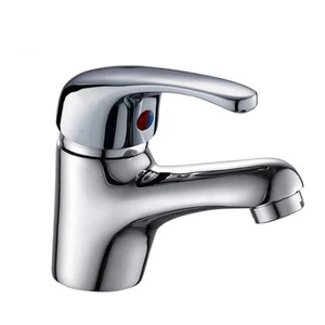 Easy Installation Chrome Bathroom Sink Faucet with Hot Cold Water Mixer - Picture 1 of 8