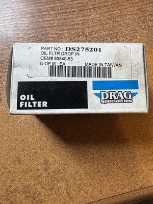NUEVO DRAG Specialties Drop In filtro de aceite pieza #DS275201 Harley Davidson Foto 1 de 4