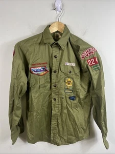 Vintage 50s 60s BSA Boy Scout Shirt Patched Hawthorne NJ - Picture 1 of 14