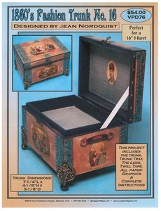 Jean Nordquist's NEW Huret 1860's style trunk w/tray, feet, & tape 7" x 4" x 5" - Picture 1 of 8