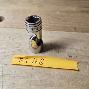 Snap On Tools USA 3/8" Drive 6 Point 1/2” SAE Shallow Universal Socket FS16B - Picture 1 of 3