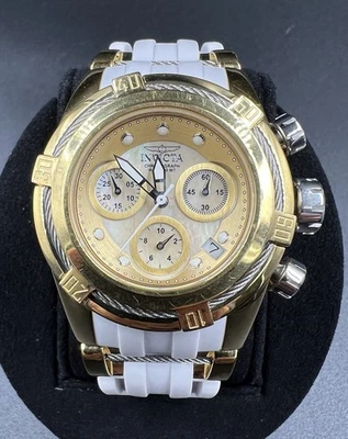 Invicta Bolt Zeus 35MM 16112 Gold Tone Chronograph Womens Watch 200M Swiss Parts - Image 1 of 4