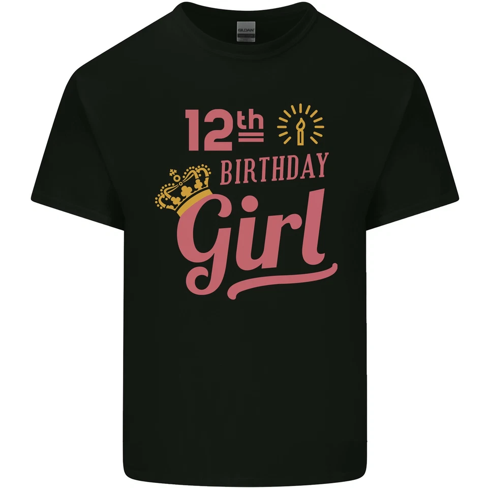 12th Birthday Girl 12 Year Old Princess Kids T-Shirt Childrens - Image 1 of 4