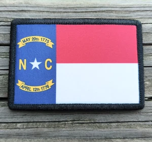 NC State Flag Morale Patch Hook and Loop North Carolina Tactical 2A Gear - Picture 1 of 2