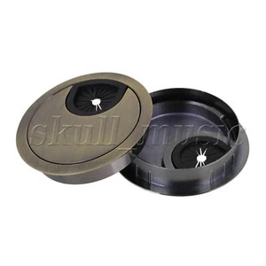 6PCS Zinc Alloy Wire Hole Parts for Desk Cable Cover 60mm Green Bronze - Afbeelding 1 van 8