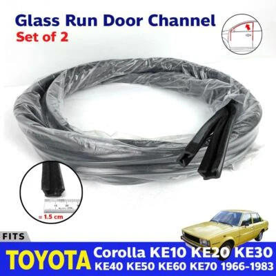 Glass Run Door Channel Felt 2PC Fits Toyota Corolla KE10 KE20 KE30 KE70 SED P01 Foto 1 de 4