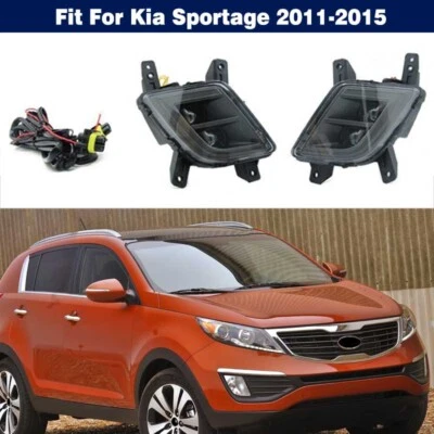 Par de luces antiniebla diurnas LED para parachoques delantero para Kia Sportage 2011-2015 Foto 1 de 4