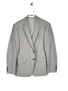 CALVIN KLEIN Suit Jacket Size 40S Light Gray Slim Fit 100% Wool Blend Stretch - Picture 1 of 7