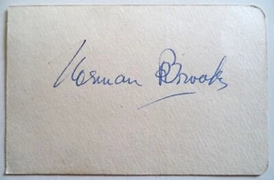 BROOKES, SIR NORMAN x2 WIMBLEDON SINGLES CHAMPION 1907 Y 14 AUTÓGRAFO ORIGINAL - Imagen 1 de 2