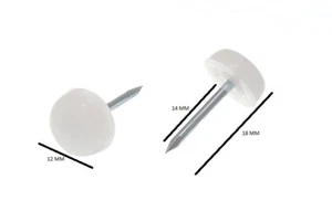 Knock In Nylon Furniture Slide Glide 1/2 Inch 13mm Diameter Pack Of 50 - Bild 1 von 1