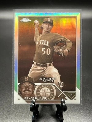 2023 Topps Chrome Update Bryce Miller Rookie RC #USC99 Sepia Seattle Mariners - Image 1 of 2