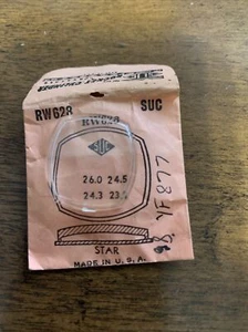 SUC RW628 Replacement Watch Crystal 26.0 x 24.5 mm 24.3 x 23.1 FITS STAR - Picture 1 of 5
