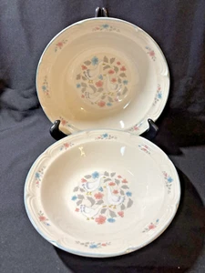 Vtg 80's Country Classic Goose Duck Floral Design Round Serving Bowls 9" Set 2 - Picture 1 of 5