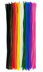 Pfeifenreiniger 100 Stück 6mm x 50cm bunt, Chenilledraht, Pfeifenputzer - Bild 1 von 1