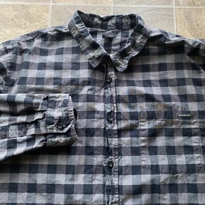 Oakley Shirt Mens XXLarge Gray Black Plaid Long Sleeve Button Down - Picture 1 of 5
