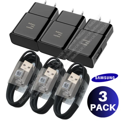 PACK de 3 cargadores de pared ultra súper rápidos para Samsung Galaxy S22 S22+ y cable tipo C Foto 1 de 4