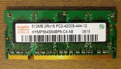 Hynix 512MB 2Rx16 PC2-4200S-444-12 Laptop Memory - Image 1 of 2