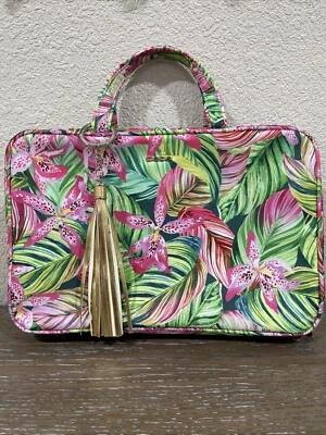 BEBE COLORFUL TROPICAL TRAVEL BAG ZIP AROUND HANGING WITH EXTRA STORAGE BAG - Image 1 of 4