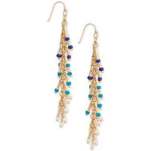 Robert Rose for I.N.C. Gold-Tone Beaded Drop Earrings - Picture 1 of 1