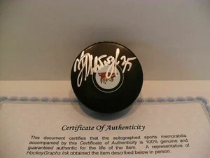 Nikolai Khabibulin Autographed Signed Arizona Phoenix Coyotes Puck COA Tampa  - Picture 1 of 1