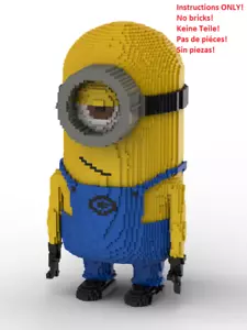 LEGO Stuart the Minion estatuas instrucciones de construcción - INSTRUCCIONES SOLO SIN LADRILLOS - Imagen 1 de 9