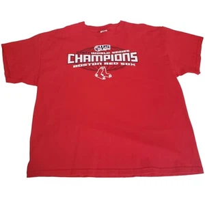 Boston Red Sox T-Shirt Mens XL 2007 World Series Champions Red Crewneck Cotton - Picture 1 of 8