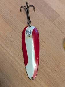 Vintage Eppinger Dardevle Köder mit Box #9 ohne Deckel 1oz - Rot, Weiß, Nickel - Bild 1 von 8