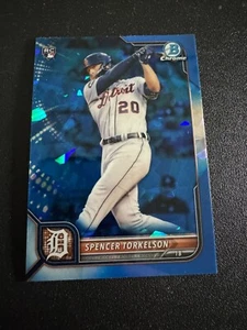 Tarjeta de novato Spencer Torkelson 2022 Bowman cromo zafiro RC #53 Detroit Tigers - Imagen 1 de 2