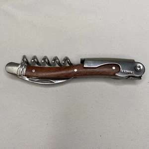 Laguiole Kerr Keller Edelstahl Sommelier Korkenzieher mit Holzgriff - Bild 1 von 5