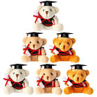  6 Pcs Stuffed Bear Keychain Plush Graduation Toy Animal Pendant
