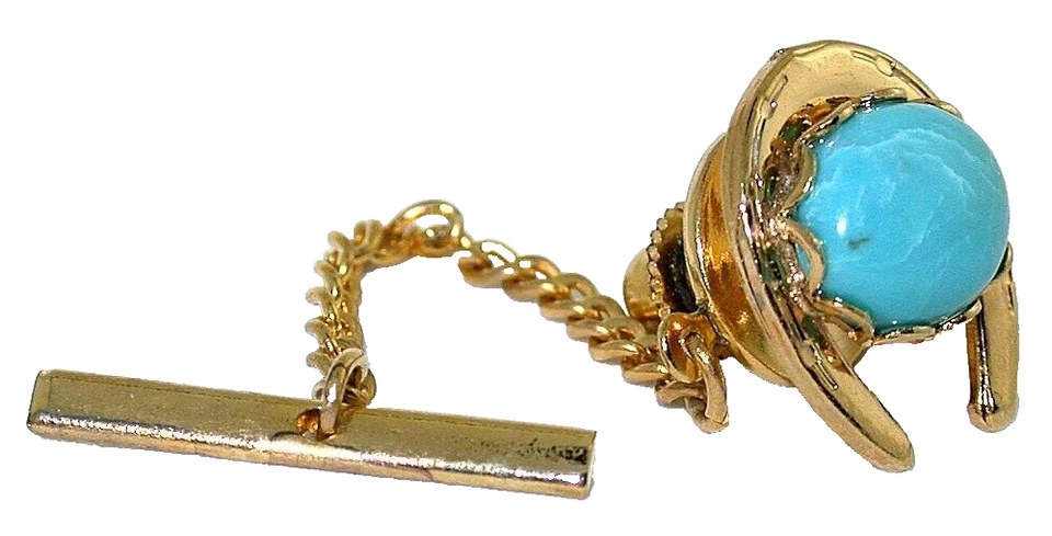 10x8 овальный бирюзовый драгоценный камень кабошон золотистого цвета подкова галстук ESTT119/121923 - Изображение 1 из 1