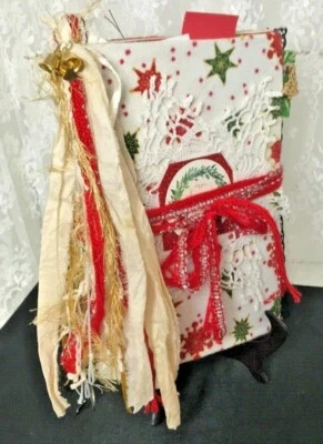 Soft Cover Christmas Junk Journal 9" x 6" x 1.5" 110+ Pages Envelopes Pockets  - Image 1 of 4