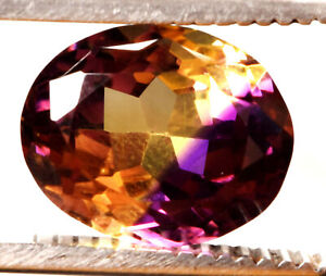 11.30 Cts. Natural Bi-Color Bolivia Ametrine Oval Shape Certified Gemstone
