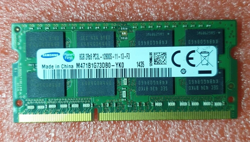 Samsung PC3L 12800 DDR3 8GB 1X8GB M471B1G73DB0-YK0 1600MHZ 1.35V Ram memory  - Image 1 of 1