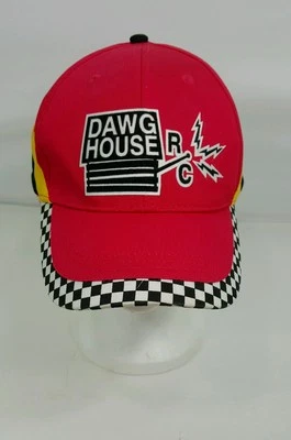  Sombrero DAWG House rojo amarillo a cuadros trasero a presión Foto 1 de 3