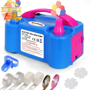 Electric Balloon Pump 220-240V w/ 9 Accessories Dual Mode Party Decor - Picture 1 of 12
