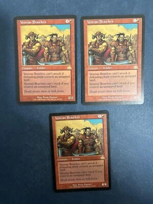 MTG 3X PROPHECY VETERAN BRAWLERS ENGLISH RARE MAGIC THE GATHERING RED CREATURE - Image 1 of 4
