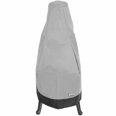 NORTH EAST HARBOR Waterproof Outdoor Round Base Chiminea Winter Cover - Fits up to 65" H - Grey