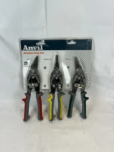 Anvil Straight, Left, and Right Cut Aviation Snip Set (3-Piece) - Picture 1 of 3