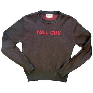 Vintage Broadway Knitting Mills Los Angeles Fall Guy Pullover Sweater Rot Schwarz - Bild 1 von 12