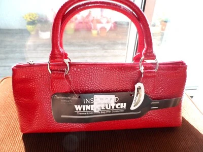 Primeware Insulated Wine Red Clutch Bag Purse Corkscrew New with tag - Image 1 of 4