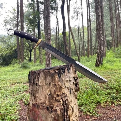 Espada Machete de Supervivencia Hoja de Acero al Carbono Hecha a Mano Personalizada | Espada de Caza Camping Foto 1 de 4